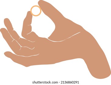 Abstract baby hands and matter