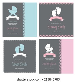 abstract baby shower background with some special objects