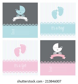 abstract baby shower background with some special objects