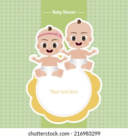 Abstract baby shower background with some special objects