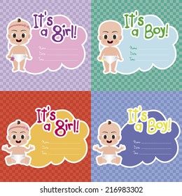 Abstract baby shower background with some special objects