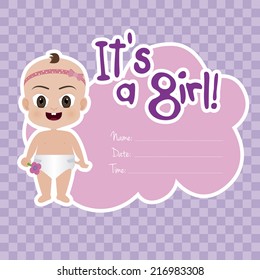 Abstract baby shower background with some special objects