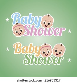 Abstract baby shower background with some special objects