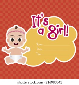 Abstract baby shower background with some special objects