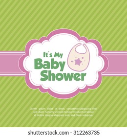 Abstract Baby shower background with some special objects
