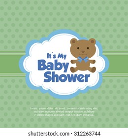Abstract Baby shower background with some special objects