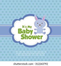 Abstract Baby shower background with some special objects