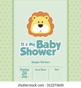 Abstract Baby shower background with some special objects