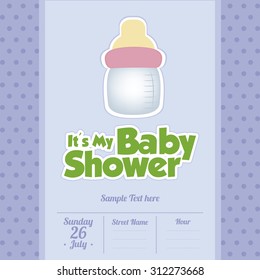 Abstract Baby shower background with some special objects