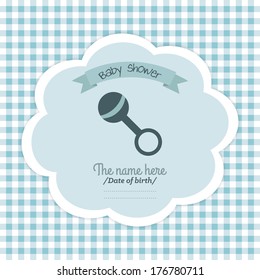 abstract baby shower label on a special background