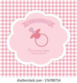 abstract baby shower label on a special background