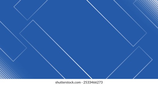 Fundo abstrato gradiente azul e branco. Fundo de linhas de caixa de retângulo abstrato azul moderno para design de apresentação, banner, broca,