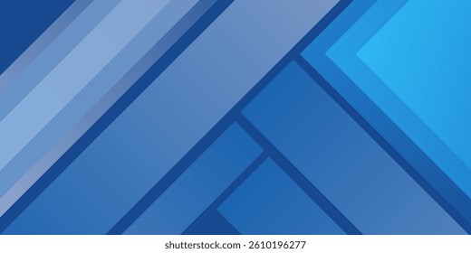 Abstract bacgkround blue and white gradient. Modern blue abstract rectangle box lines background for presentation design, banner, brocure, and business card