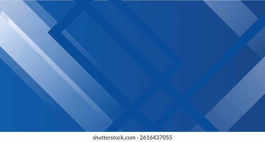 Abstract bacgkround blue and white gradient. Modern blue abstract rectangle box lines background for presentation design, banner, brocure, and business card