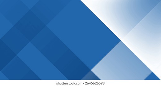 Abstract bacgkround blue and white gradient. Modern blue abstract rectangle box lines background for presentation design, banner, brocure, and business card
