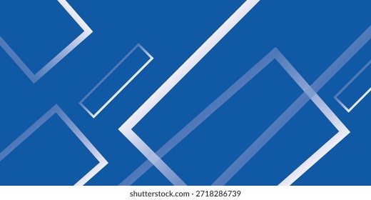 Fundo abstrato gradiente azul e branco. Fundo de linhas de caixa de retângulo abstrato azul moderno para design de apresentação, banner, broca, 