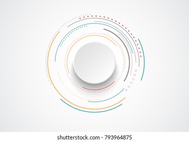 Abstract bacgkround with circles. Vector design element.