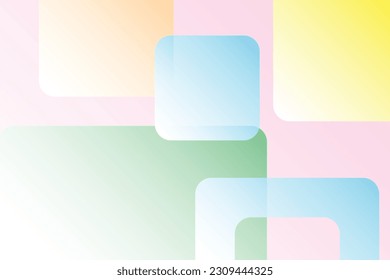 Abstract bacgkround with colorful rounded rectangles.