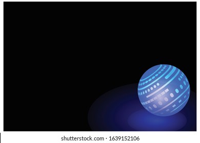 abstract bacground, circle 3d, neon, modern blue colors