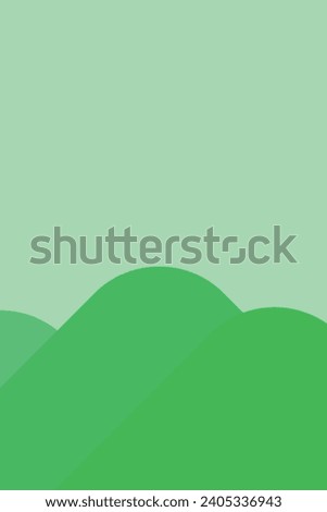 Abstract bacground with green mountains icon