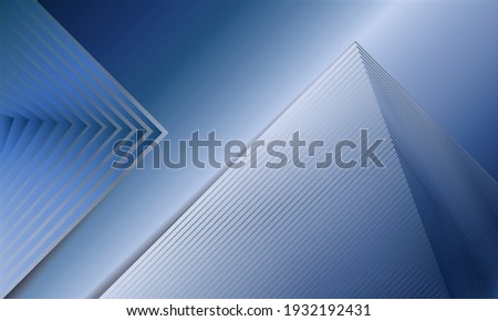 abstract bacground rectangle luxury blue line gradient vector illustration  light blue background.