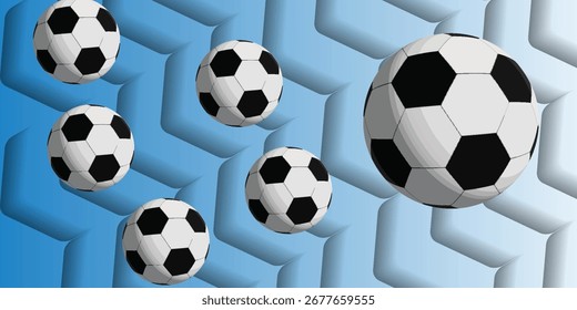 Fondo Abstractas de fútbol 3D efecto degradado blanco y azul Diseño moderno Vector eps 10