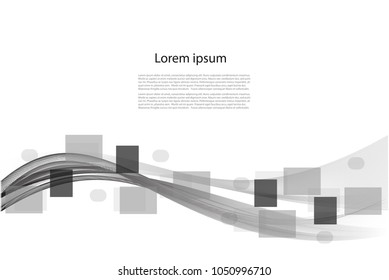 Abstract bacground with text and smooth lines