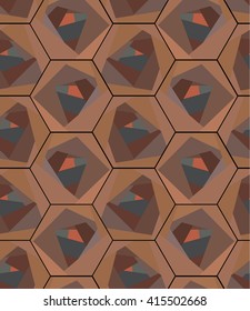 Abstract back pattern seamless roses brown
