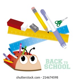 abstract back to school background with some special objects