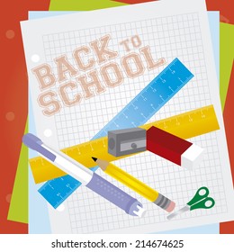 abstract back to school background with some special objects