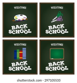 Abstract back to the school background with some special objects