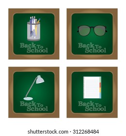 Abstract Back to school background with some special objects