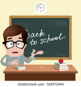 abstract back to school background with special objects