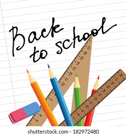 abstract back to school background with special objects