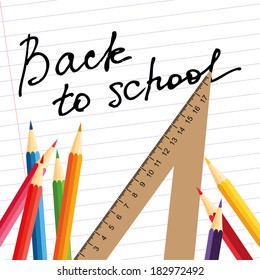 abstract back to school background with special objects