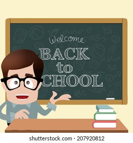 abstract back to school background with special objects