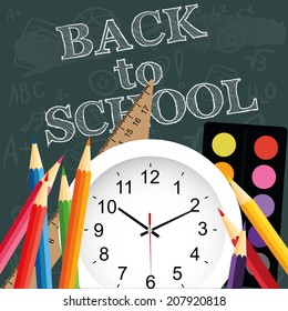 abstract back to school background with special objects