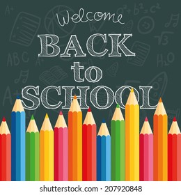 abstract back to school background with special objects