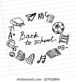 abstract back to school background with special objects