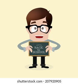 abstract back to school background with special objects