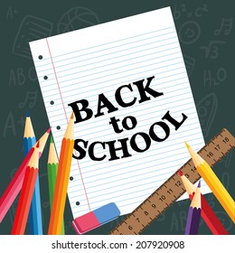 abstract back to school background with special objects