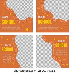 abstract back to school template set