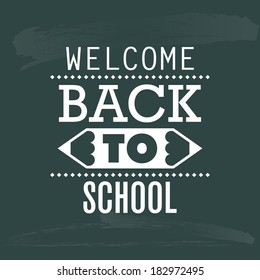 abstract back to the school text on a green background