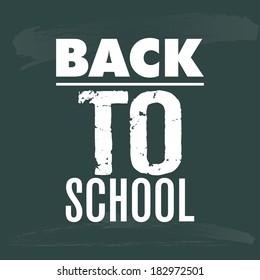 abstract back to the school text on a green background