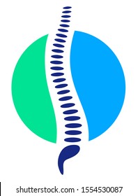 abstract backbone ache vector illustration, abstract spine