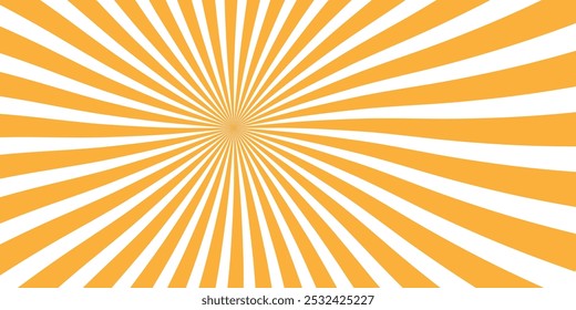 Abstract backdrop burst retro orange and white sunburst vintage design.
