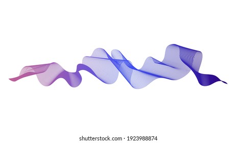 Abstract backdrop with colorful wave gradient lines on white background. Modern technology background, wave design. Vector illustration