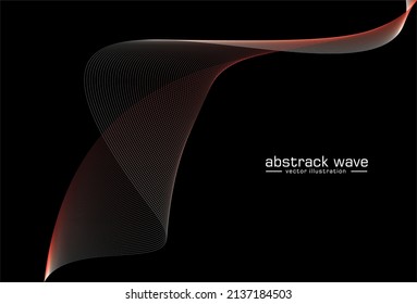 Abstract backdrop with colorful wave gradient lines on white background. Modern technology background, wave design. Wave line art, Curved smooth design. Vector illustration EPS 10.