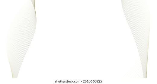 Abstract backdrop with colorful wave gradient lines on white background. Vector illustration.Wave with lines created using blend tool.