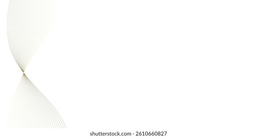 Abstract backdrop with colorful wave gradient lines on white background. Vector illustration.Wave with lines created using blend tool.